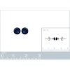 Boucles d'oreilles puces clous 5 mm - Aude - argent 925 rhodié - pierre bleue
