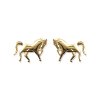 Boucles d'oreilles cheval plaqué or 750 3 microns