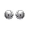 Boucles d'oreilles 12 mm boules puces clous - Alicia - argent massif 925 rhodié