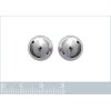 Boucles d'oreilles 12 mm boules puces clous - Alicia - argent massif 925 rhodié