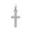Pendentif croix sertie zircons argent massif 925 rhodié 12mm x 8mm
