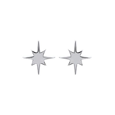Boucles d'oreilles 6 mm étoiles scintillantes puces - Hanae - argent 925 rhodié