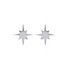 Boucles d'oreilles 6 mm étoiles scintillantes puces - Hanae - argent 925 rhodié