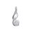 Pendentif argent massif 925 rhodié 15mm et oxyde de zirconium serti