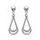 Boucles d'oreilles 20 mm gouttes pendantes clous - Livia - argent massif 925