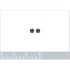 Boucles d'oreilles tige puces clous 3 mm - Lise - argent massif - cristal marron