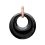 Pendentif plaqué or 750 3 microns rose oxyde de zirconium et céramique