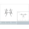 Boucles d'oreilles 15 mm salamandre lezard - Kelly - argent massif 925 rhodié