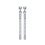 Boucles d'oreilles pendantes 30 mm - Marwa - argent 925 rhodié - barre zircons