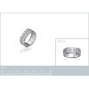 Bague argent massif 925 rhodié et oxyde de zirconium