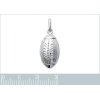 Pendentif argent massif 925 rhodié