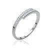 Bague argent massif 925 rhodié et oxyde de zirconium micro serti