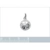 Pendentif argent massif 925 rhodié