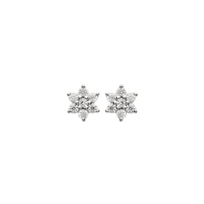 Boucles d'oreilles étoile 5 mm puces - Ethel - argent 925 rhodié - zirconium