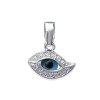 Pendentif argent massif 925 rhodié et oxyde de zirconium