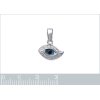 Pendentif argent massif 925 rhodié et oxyde de zirconium