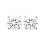 Boucles clous d'oreilles puces plaqué or femme et Oxyde de Zirconium 4mm
