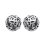 Boucles d'oreilles puces 9 mm boules ethniques - Eline - argent massif 925