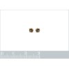 Boucles d'oreilles tige puces clous 3 mm - Nora - argent massif - cristal jaune