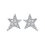 Boucles d'oreilles puces 10 mm étoiles - Keren - argent 925 rhodié - zirconium