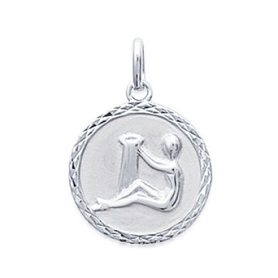 Pendentif argent massif 925 rhodié