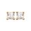 Boucles clous d'oreilles 4 griffes Plaqué Or 750 Oxyde de Zirconium carré 4 mm