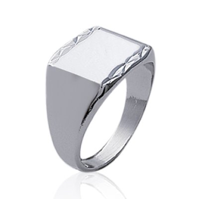 Bague argent massif 925 rhodié