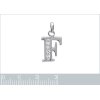 Pendentif argent massif 925 rhodié et oxyde de zirconium