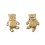 Boucles d'oreilles Plaqué Or puces d'oreille enfant ours ourson 11mm x 8mm