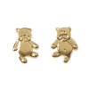 Boucles d'oreilles plaqué or 750 enfant puces ours ourson peluche