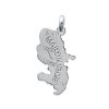 Pendentif Ile de la Martinique argent massif 925 carte 22mm x 12mm