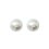 Boucles d'oreilles Plaqué Or 750 puces imitation Perles blanches 10 mm