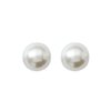 Boucles d'oreilles Plaqué Or 750 puces imitation Perles blanches 10 mm