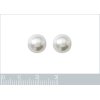 Boucles d'oreilles Plaqué Or 750 puces imitation Perles blanches 10 mm