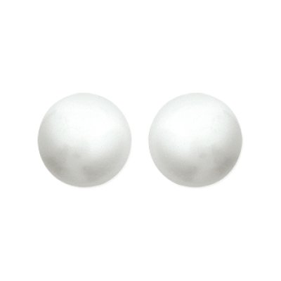Boucles d'oreilles plaqué or 750 imitation perles blanches puces
