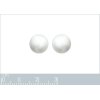 Boucles d'oreilles puces imitation Perles blanches 8 mm Plaqué Or jaune