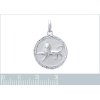 Pendentif argent massif 925 rhodié