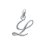 Pendentif lettre "L" majuscule initiale prénom femme 11mm argent rhodié