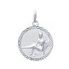 Pendentif argent massif 925 rhodié