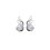 Boucles d'oreilles puces 9 mm tige clous - Mayar - argent 925 rhodié - zirconium