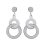 Boucles d'oreilles pendantes 23 mm tiges - Elena - argent massif 925 rhodié