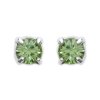 Boucles d'oreilles tige puces clous 2 mm - Julie - argent massif - cristal vert