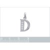 Pendentif argent massif 925 rhodié et oxyde de zirconium