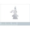 Pendentif argent massif 925 rhodié