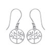 Boucles d'oreilles pendantes 30 mm arbre de vie - Tal - argent massif 925 rhodié