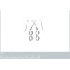 Boucles d'oreilles pendantes 32 mm dormeuses infini - Bella - argent 925 rhodié