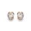 Boucles d'oreilles Zircon serti griffe continue puces Plaqué Or jaune 8mm x 6mm