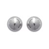 Boucles d'oreilles 10 mm boules puces clous - Myriam - argent massif 925 rhodié