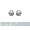 Boucles d'oreilles 10 mm boules puces clous - Myriam - argent massif 925 rhodié