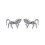 Boucles d'oreilles puces 6 mm cheval dressage - Nelly - argent massif 925 rhodié